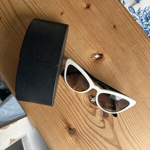 Prada Women's Black and White Sunglasses